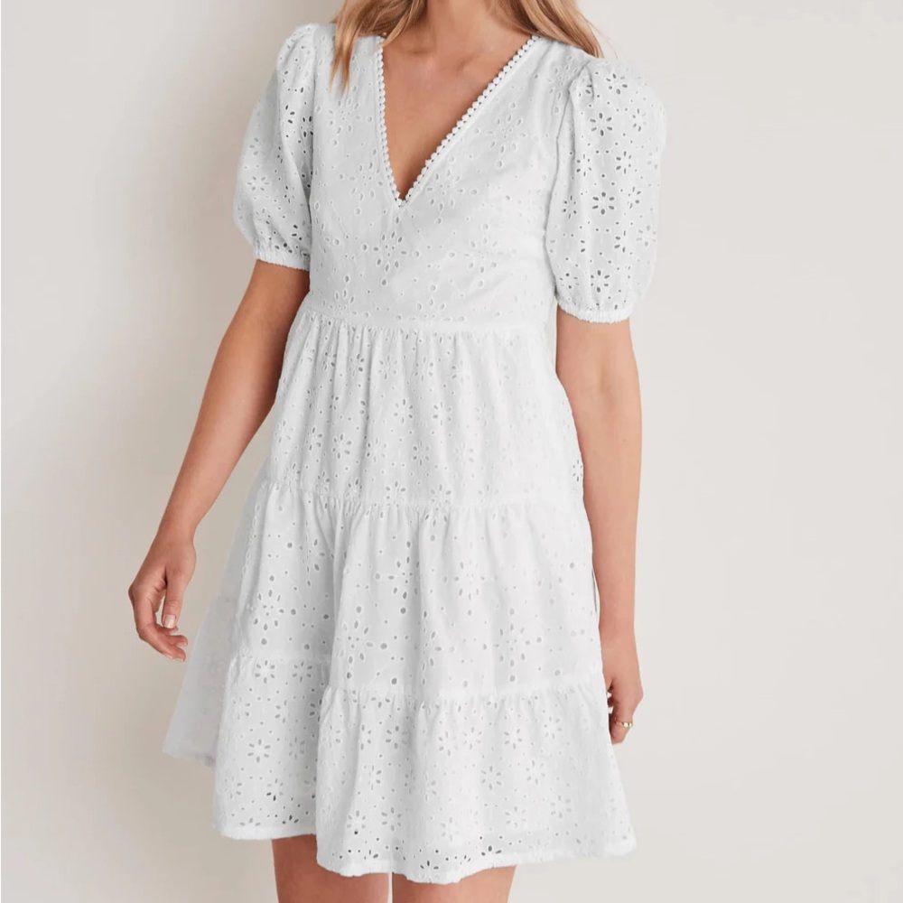 Boden Back Detail Broderie Eyelet Dress